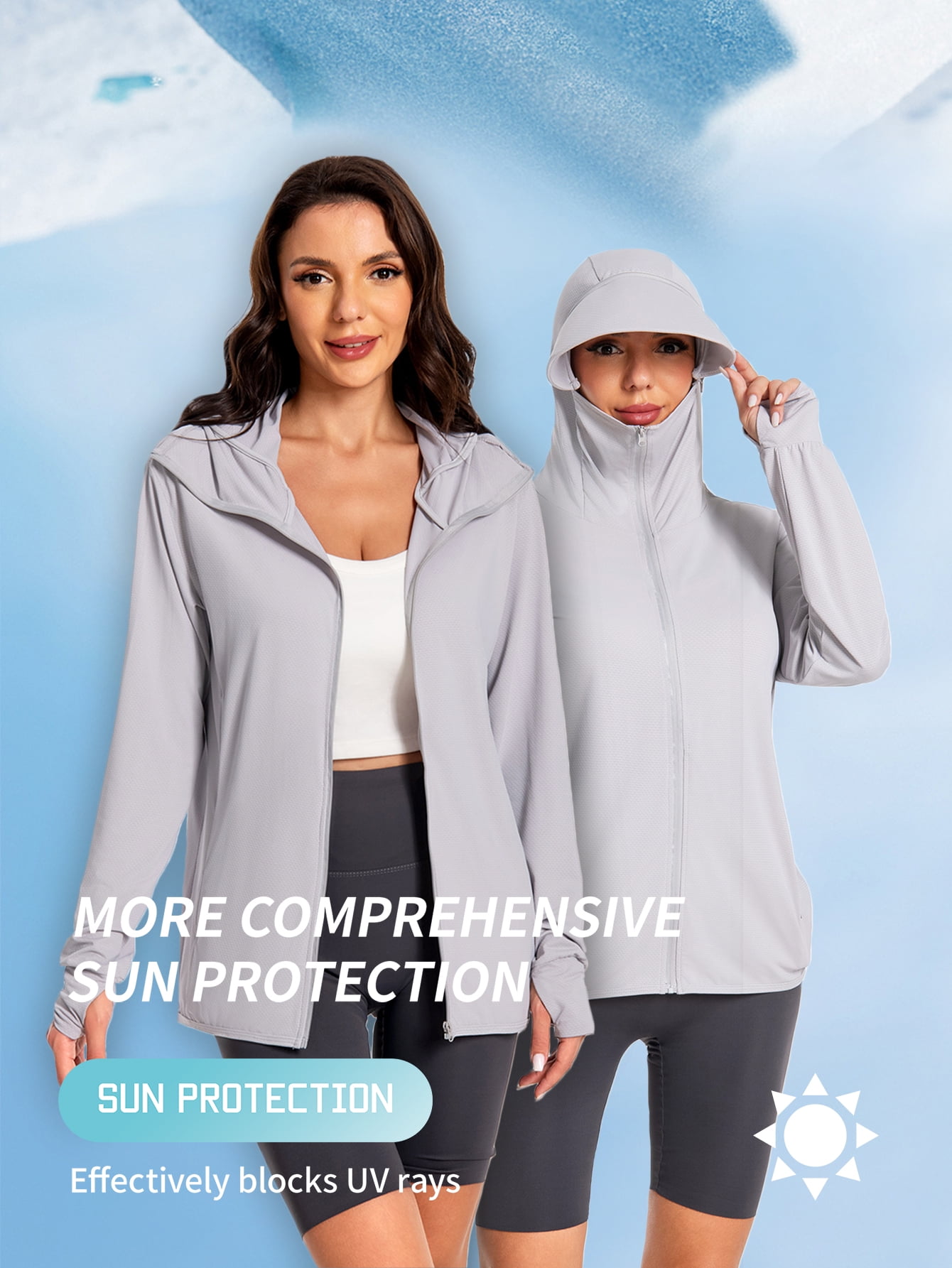 Outdoor protective clothing, skin jacket, summer new travel isolation jacket, detachable hat,