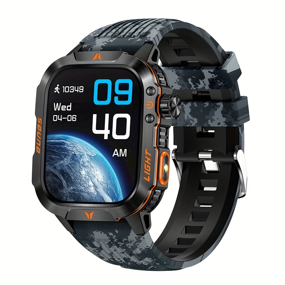 Outdoor smart watch, wireless calling, sports watch, compass, altimeter ...