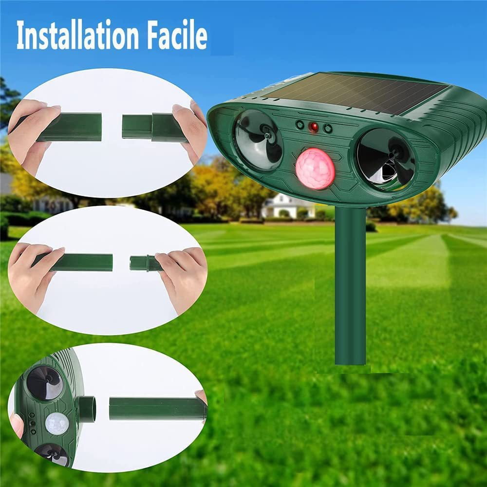 Outdoor solar-powered rat repellent, animal repellent, household courtyard ultrasonic insect and bird repellent