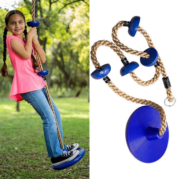 Outdoor sports and outdoors 12'' Climbing Rope with Disc Tree Swing Seat Set For Kids Outdoor