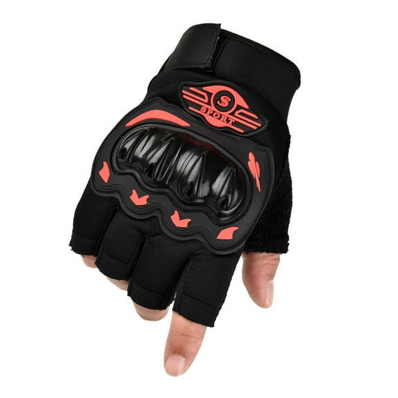 Outdoor sports riding gloves, half finger hard shell motorcycle, summer cold mountain touch screen, exposed finger equipment, fitness