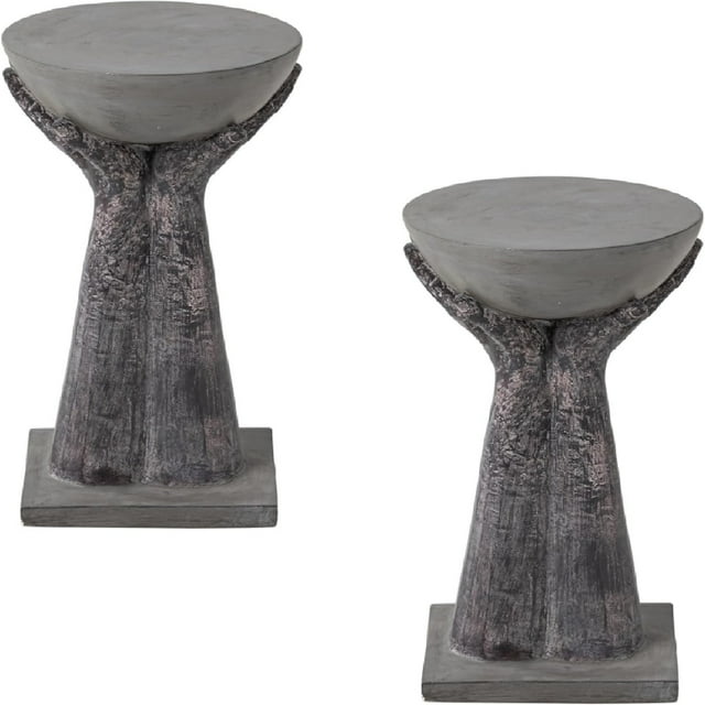 Outdoor w Hemp Rope Handle Patio MgO Concrete Natural End Square Small