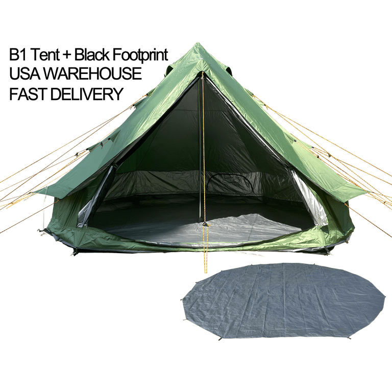 Walmart 4M Green Bell Tent, Waterproof, Easy Install, Suitable for
