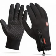 Lilvigor Winter Touchscreen Warm Gloves, Water Resistant Windproof Anti-Slip Sports Gloves for Cycling Driving Running Hiking Climbing Skiing Sports, Adjustable Size for Men＆Women