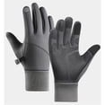 thumbnail image 1 of Outdoor waterproof, windproof, thickened and warm gloves, touch screen operation, cold resistant riding and skiing gloves - gray L, 1 of 5