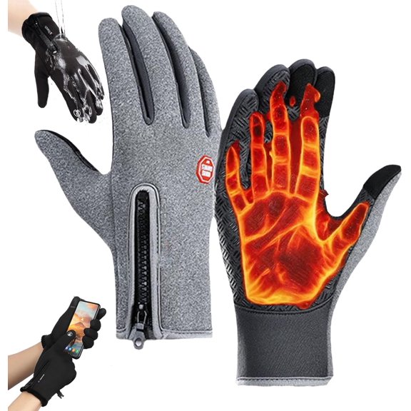 Outdoor winter gloves, warm and windproof, unisex, suitable for working, cycling, running, driving, and other activities in cold weather.