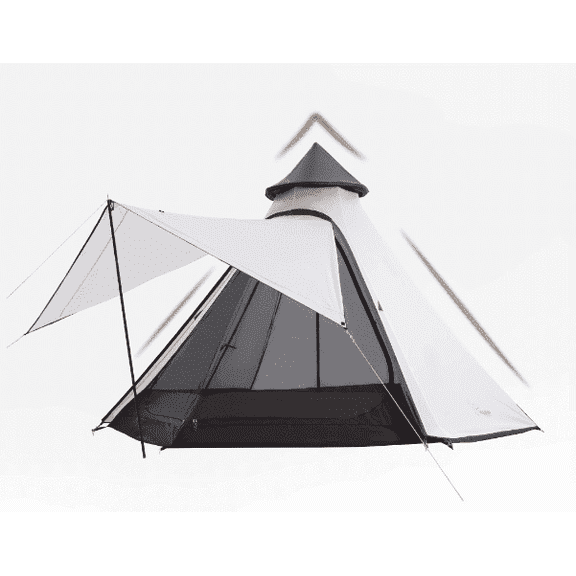 Outdoor yurt and Indian pyramid camping tent for family trips, outdoor camping and picnics