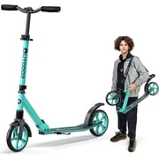 OutdoorCruiser Kick Scooter for Ages 6+, Kids, Teens & Adults, Foldable, Dual Suspension, 3-Level Adjustable Handlebar, Child Safety Approved, Aqua