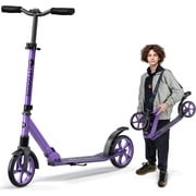 OutdoorCruiser Kick Scooter for Ages 6+, Kids, Teens & Adults, Foldable, Dual Suspension, 3-Level Adjustable Handlebar, Child Safety Approved, Purple