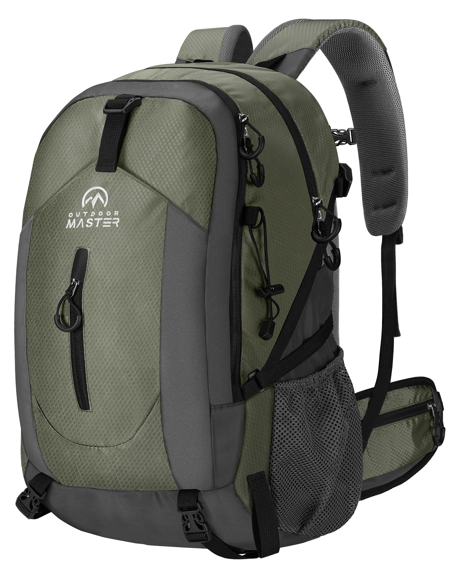 OutdoorMaster 50L Hiking Backpack with High Strength Aluminum Support Travel Camping Backpack with Rain Cover for Men Women