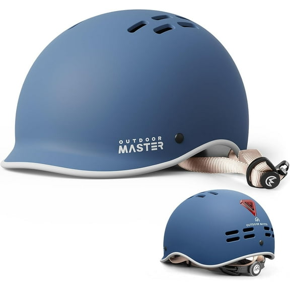 OutdoorMaster Bike Helmet for Adults,Adjustable Cycling Helmet with Light for Men & Women - Safety Certified for Bicycle Skateboard Road Bike Skating Roller Commuting Helmet