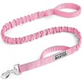 thumbnail image 1 of OutdoorMaster Bungee Dog Leash, Heavy Duty Dog Leash with Shock Absorption, 2 Padded Handles Training Leash, Improved Dog Safety and Comfort (Pink, 4FT), 1 of 6