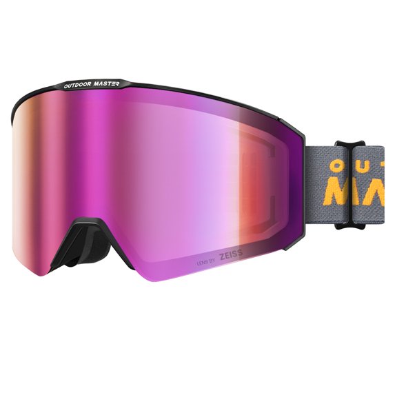 OutdoorMaster Falcon Ski Goggles Lens by ZEISS, OTG Snowboard Goggles Anti-fog, Magnetic Interchangeable Lens, Snow Goggles