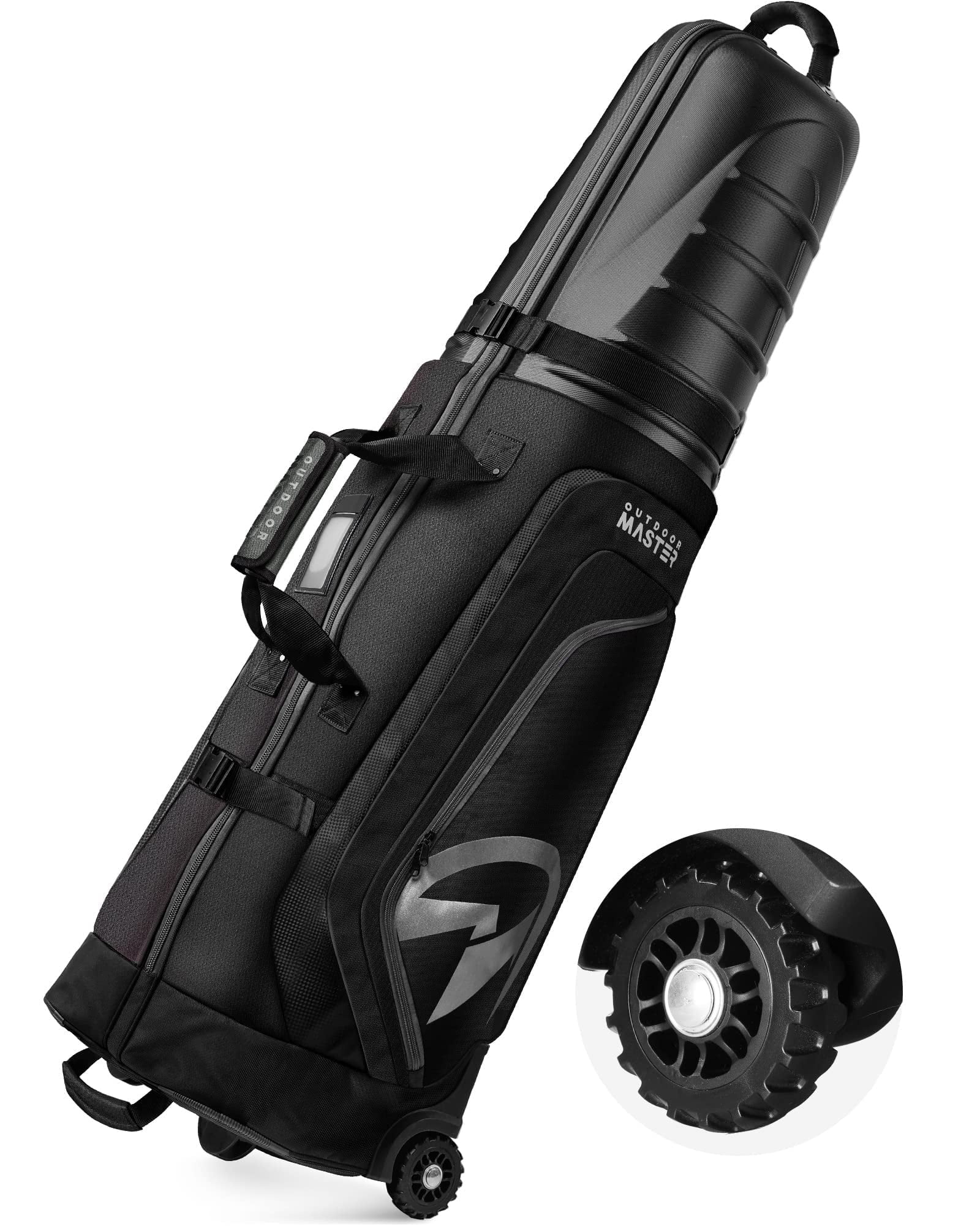 OUTDOOR MASTER ゴルフバッグ OutdoorMaster Golf Travel Bag, Hard Case Top, Wheels, Shoe
