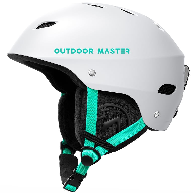 OutdoorMaster Kelvin Ski Helmet - Adjustable Snowboard Helmet for Men,  Women and Teens, White+Teal, M - Walmart.com