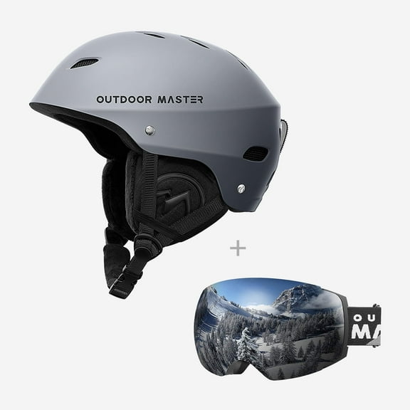 OutdoorMaster Kelvin Ski Helmet with Ski Goggles PRO, Ski Snowboard Helmet Set for Men, Women