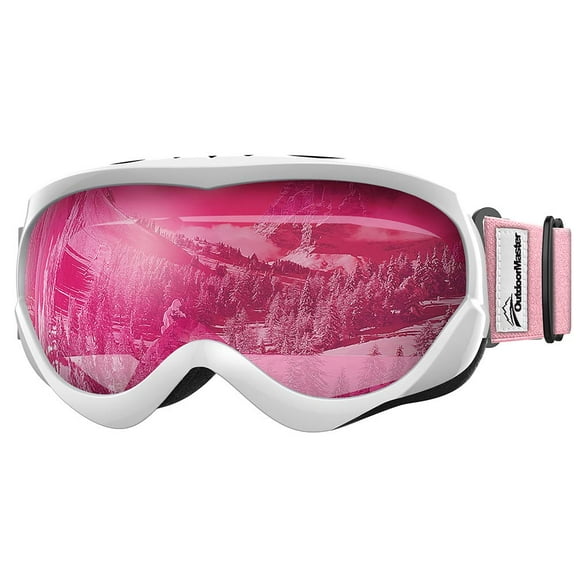 OutdoorMaster Kids Ski Goggles - Helmet Compatible Snow Goggles for Boys & Girls with 100% UV Protection
