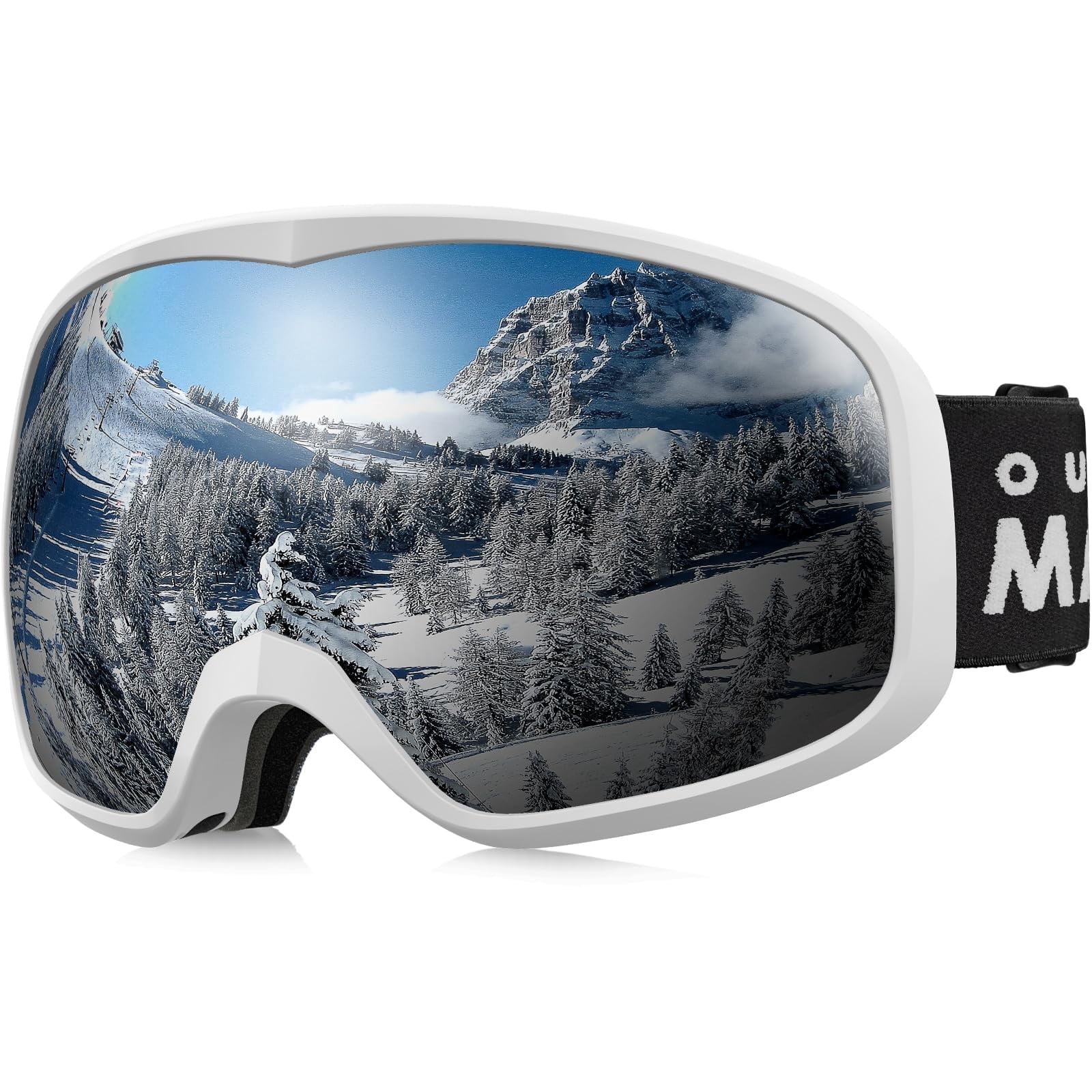 AKASO OTG Ski Goggles - Magnetic Interchangeable Lenses, Anti-Fog, 100% UV Protection