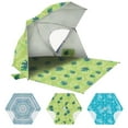 thumbnail image 1 of OutdoorMaster Pop Up Beach Umbrella, Portable Umbrella Shelter, Beach Shade Sun Canopy with UPF 50+ UV Protection, Extendable Floor with Carrying Bag, 1 of 7