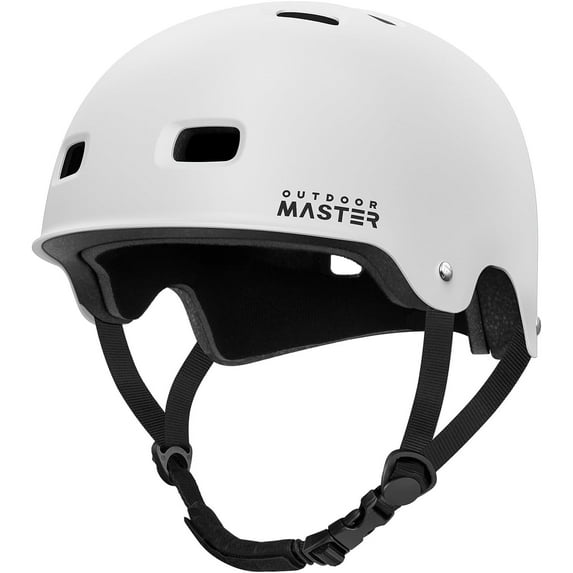 OutdoorMaster Skateboard Cycling Helmet, Two Removable Liners Ventilation Safety Bike Helmet for Adults, Youth & Kids