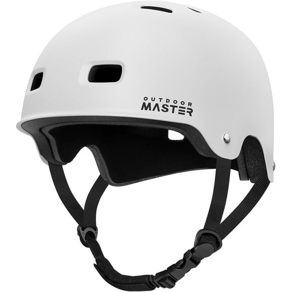 OutdoorMaster Skateboard Cycling Helmet, Two Removable Liners Ventilation Safety Bike Helmet for Adults, Youth & Kids