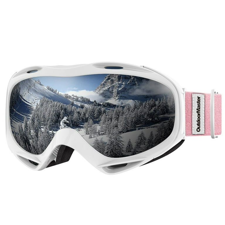 OutdoorMaster Ski Goggles OTG - Over Glasses Ski/Snowboard Goggles for Men, Women & Youth - 100% UV Protection, Size: Apply, Silver