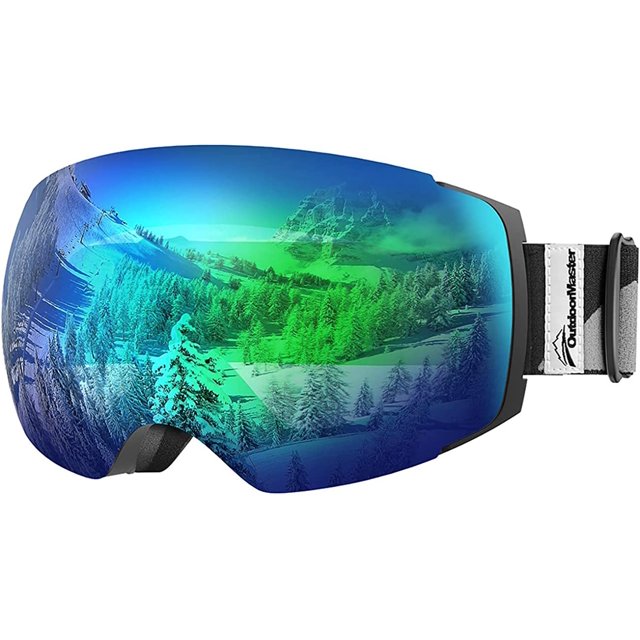 OutdoorMaster Ski Goggles PRO Frameless, Interchangeable Lens 100
