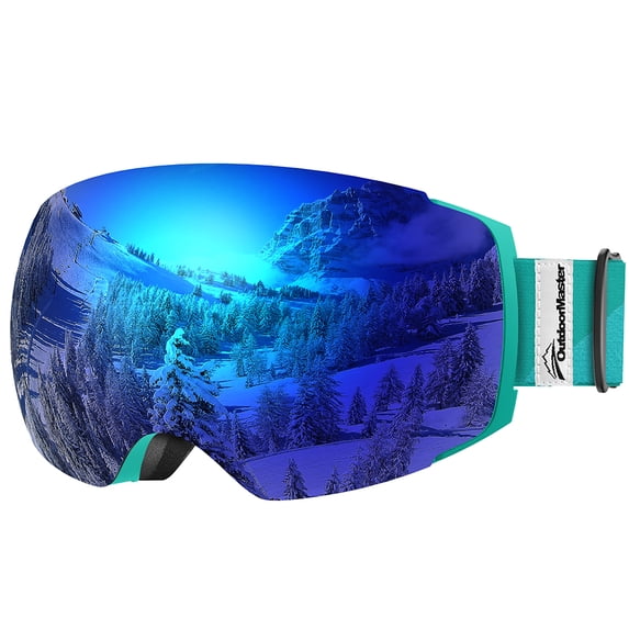 OutdoorMaster Ski Goggles PRO - Frameless, Interchangeable Lens 100% UV400 Protection Snow Goggles for Men & Women