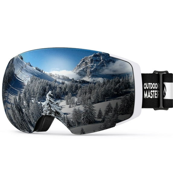 OutdoorMaster Ski Goggles PRO - Frameless, Interchangeable Lens 100% UV400 Protection Snow Goggles for Men & Women