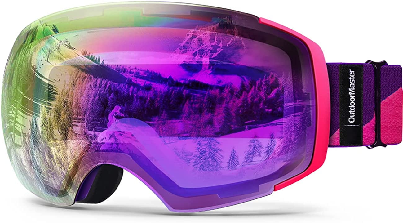 OutdoorMaster Ski Goggles PRO Frameless, Interchangeable Lens 100