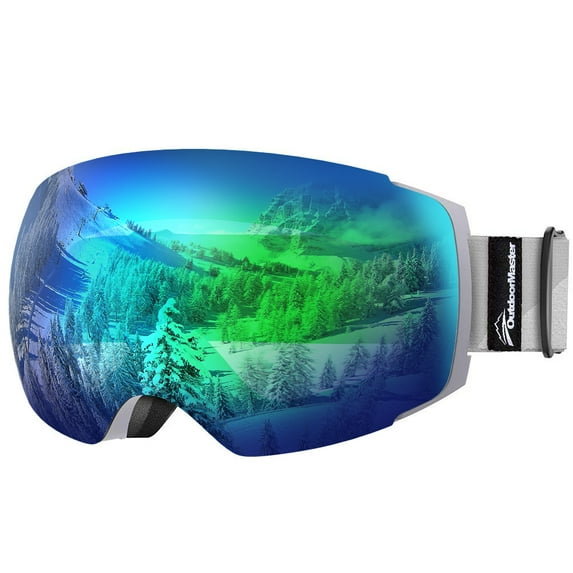 OutdoorMaster Ski Goggles PRO - Frameless, Interchangeable Lens 100% UV400 Protection Snow Goggles for Men & Women