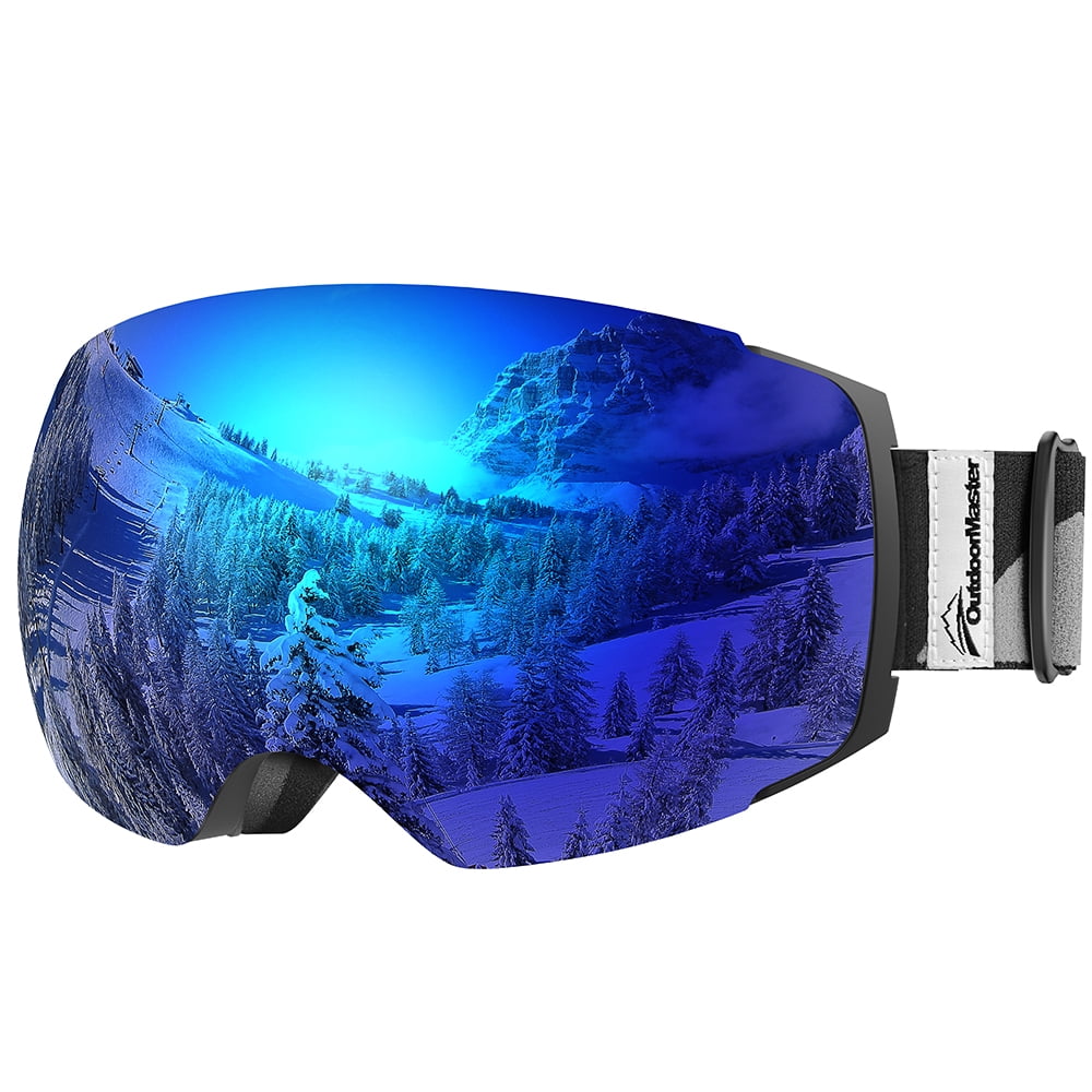 Odoland Ski Goggles Set With Magnetic Interchangeable Lens, Anti-Fog UV