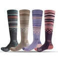 thumbnail image 1 of OutdoorMaster Ski Socks 4-Pack Merino Wool, Over The Calf Non-Slip Cuff for Men & Women, 1 of 11