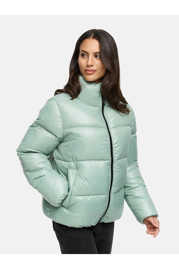 Women's Hip-Length Winter Jacket - Water-Repellent - Stand-Up Collar - Hazalee 16