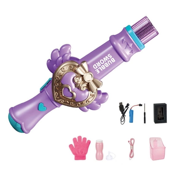 Outdoors Activity Bubble Blower Light up Flower for Outdoor Fun Automatic Bubble Machine with Light Show
