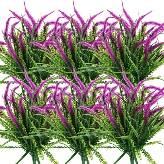 Outdoors Artificial Flowers Plants 8pcs Faux Plastic Plant Artificial Fake Flower UV Resistant Plants