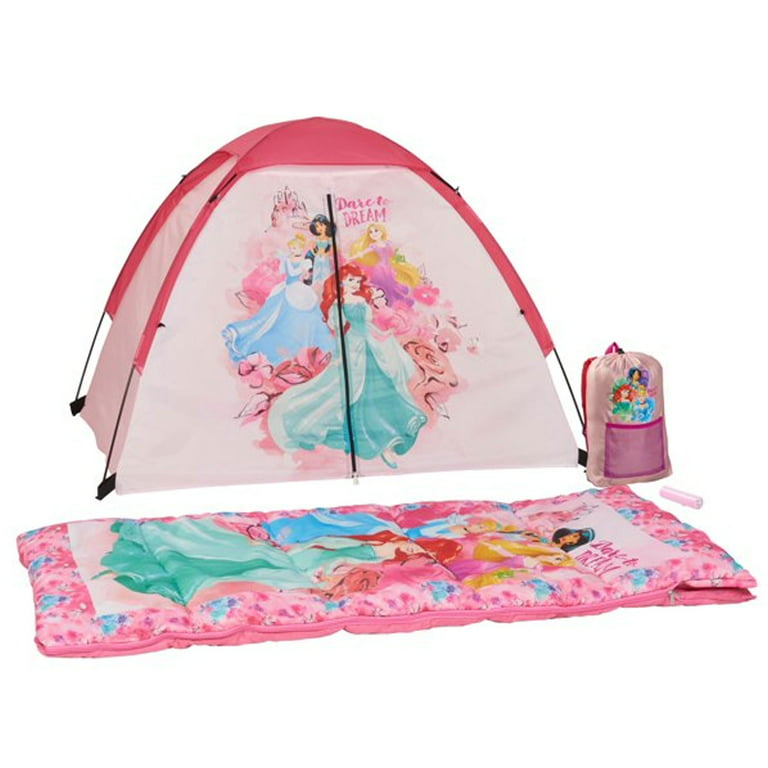 Outdoors Disney Princess 4 Piece Camping Set w/ Tent & Sleeping Bag