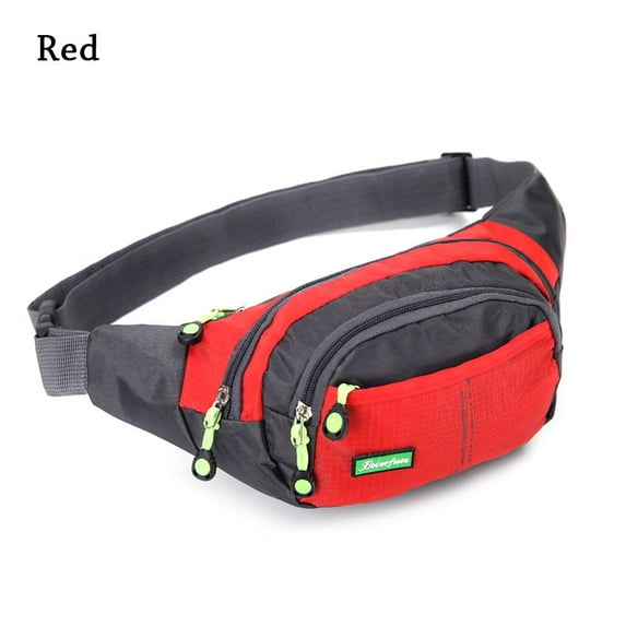 Outdoors Fanny Travel Running Bags Chest Pouch Waist Belt Pack Nylon Bum Bag RED