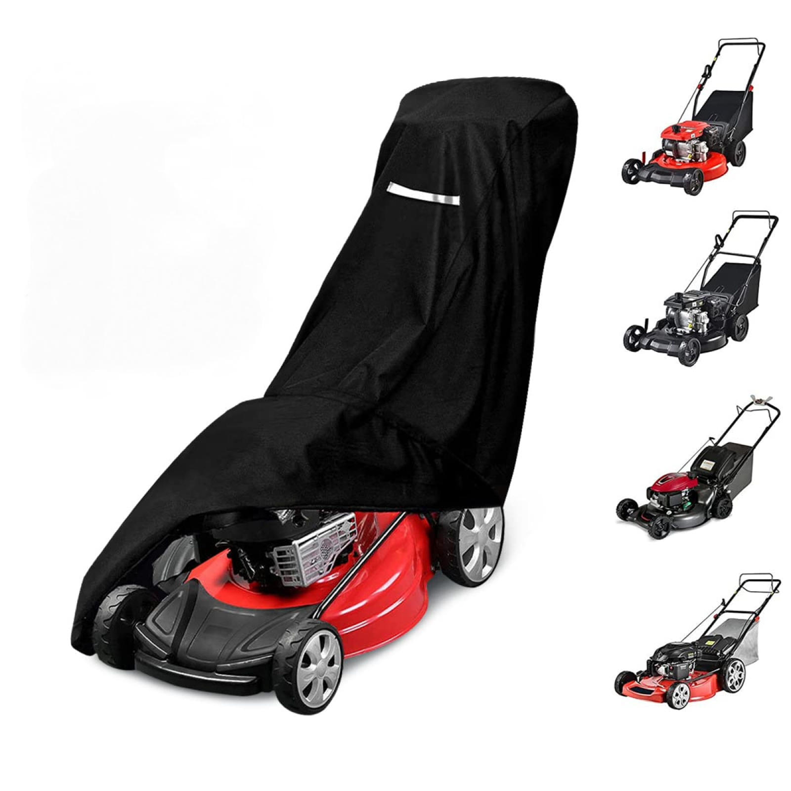 Outdoors Lawn Mower Cover Waterproof Heavy Duty 210D Polyester Oxford Push Mower Covers UV