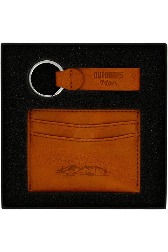 Company - Outdoors Man - PU Leather Keyring & Wallet Set
