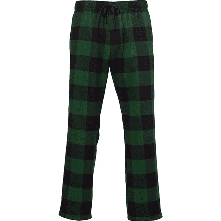 Men’s Plaid Lounge Pants 3XL – Soft Cotton Poly Blend Pajama Bottoms with Adjustable Drawstring Waistband, Relaxed Fit Sleep & Casual Home Wear Pants with Pockets