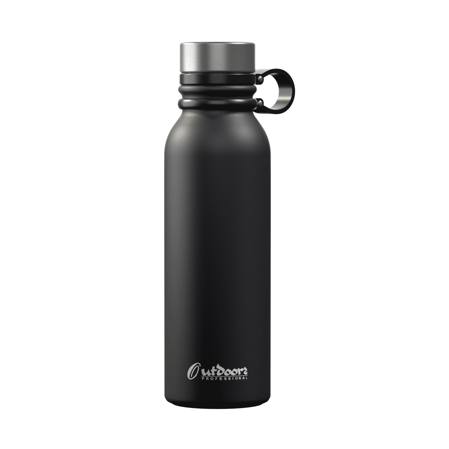 Outdoors Professional 20-Oz. Stainless Steel Double-Walled Vacuum-Insulated Travel Bottle with Leakproof Screw Cap (Retro Good Vibes), OUTD9294
