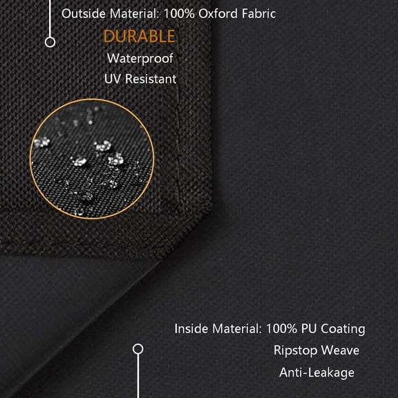 Outdoors Snow Blower Cover - 600D Heavy Duty Polyester, Waterproof, UV Protection, Universal Size for Most Electric Two Stage Snow Blowers 47" L x 31" W x 37" H$$Tools