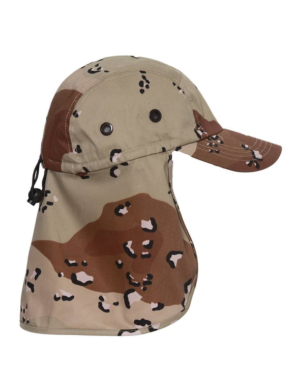 Outdoors Sun Protecting Flap Hat- Desert Camo (Spots)