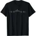 thumbnail image 1 of Outdoors Wildlife Forest Nature Heartbeat Mountain Hiking Adventure Unisex T-Shirt, up to size 5XL, 1 of 2