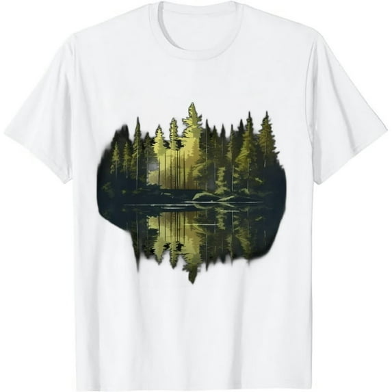 Outdoors Wildlife Trees Nature Reflection Forest T-Shirt 1975