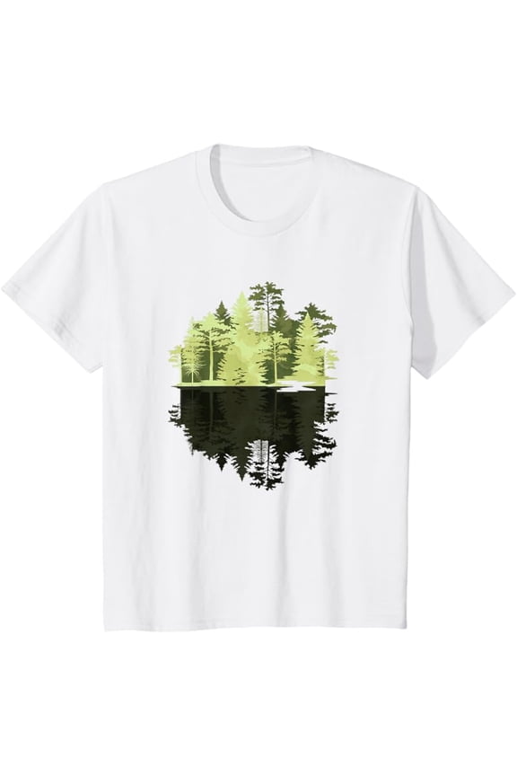 Outdoors Wildlife Trees Nature Reflection Forest T-Shirt
