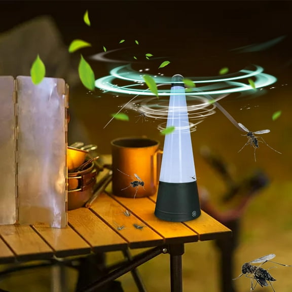 Outdoorwith LED Light – Portable Rechargeable Table , Hanging Ceiling Use, Quiet Odorless Bug Deterrent for Patio Camping Dining