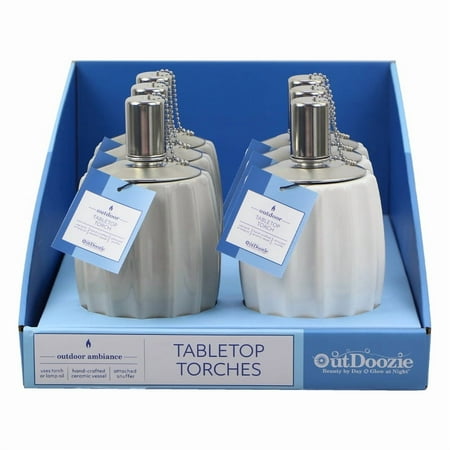8048438 TORCH TBLTP CONTOUR 6"" Outdoozie Ceramic 6.89 in. Contour Tabletop Torch 1 pc (Pack of 6)