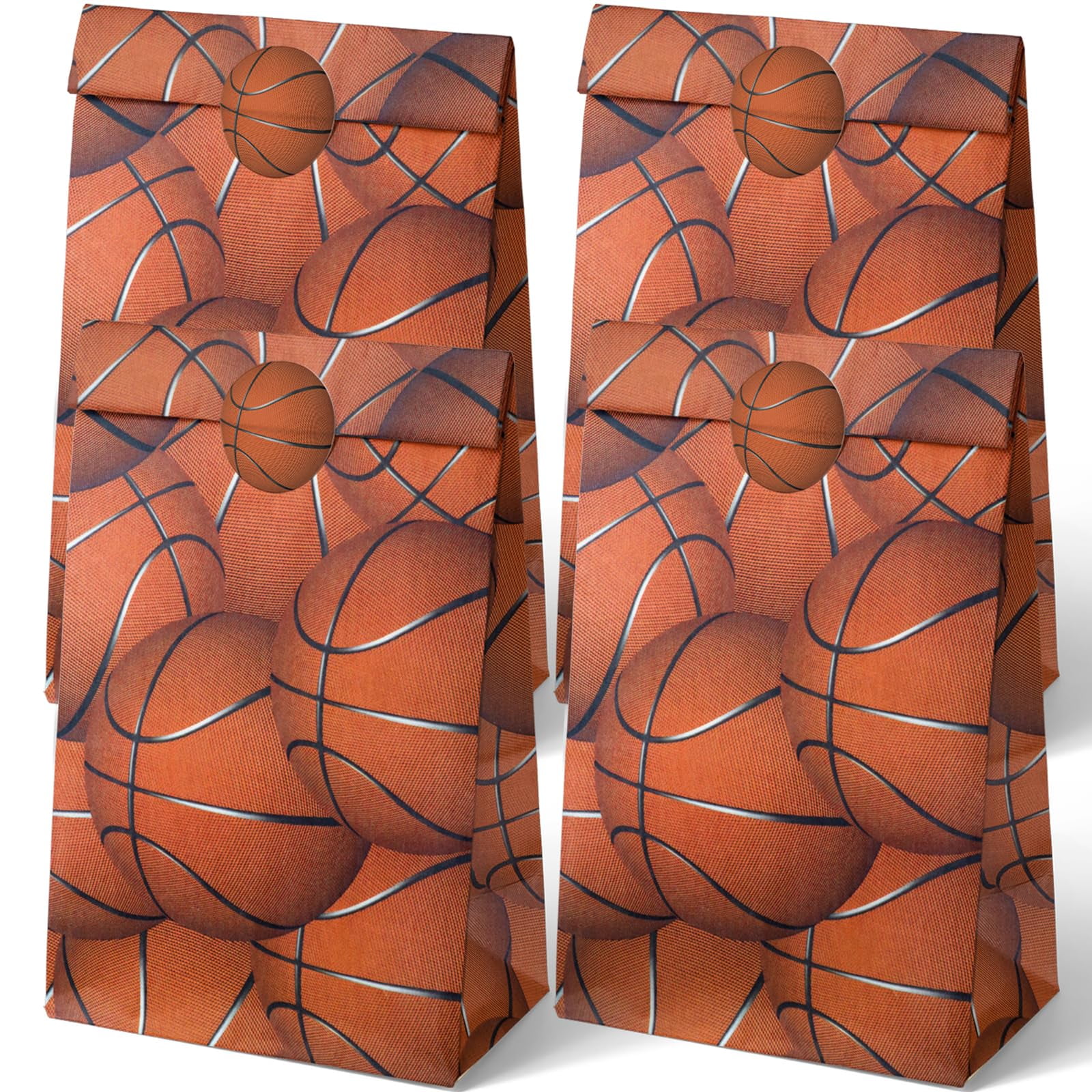 Outego 24 Basketball Party Favor Bags with Stickers Basketball Goodie ...